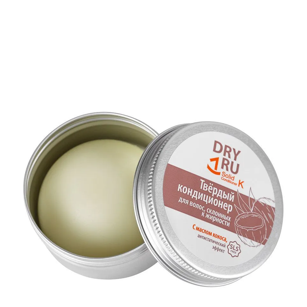 DRY RU Кондиционер твердый с маслом кокоса / Dry Ru Solid Conditioner K 40 гр, фото 3