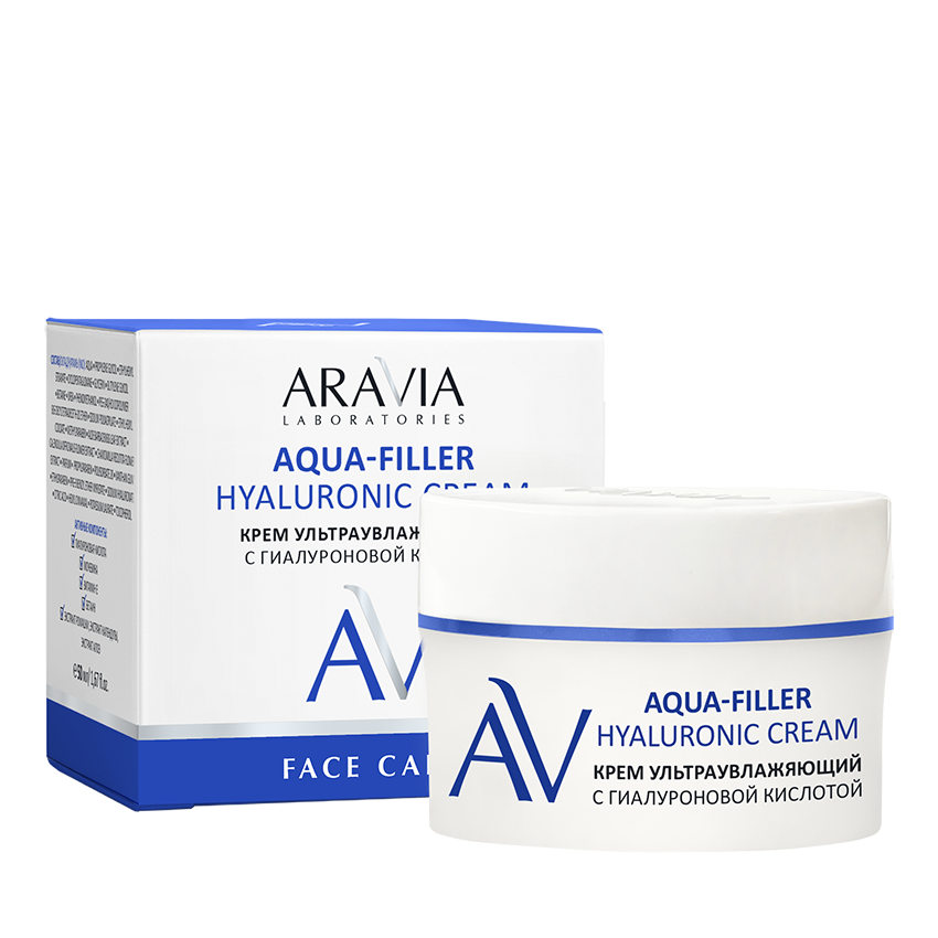 ARAVIA Professional Крем ультраувлажняющий с гиалуроновой кислотой / ARAVIA Laboratories Aqua-Filler Hyaluronic Cream 50 мл, фото 3