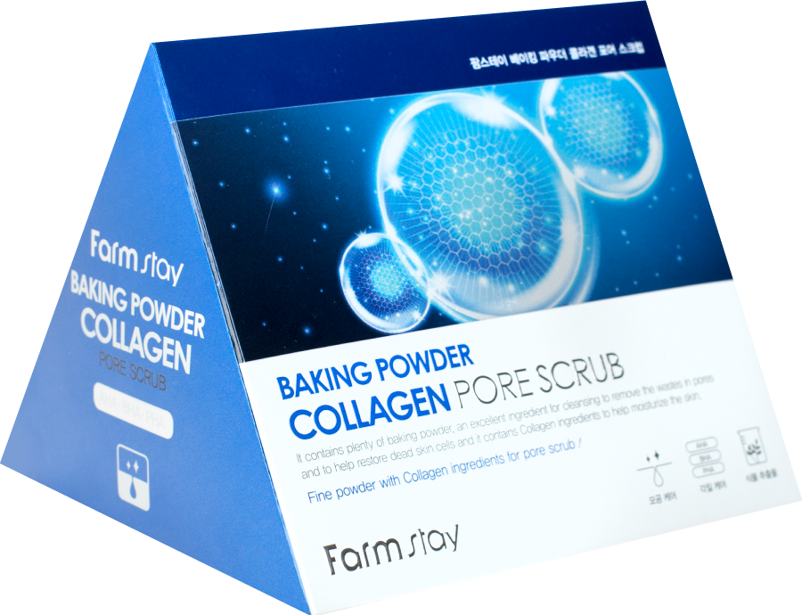 FARMSTAY Скраб с содой и коллагеном для очищения пор, в пирамидках 25*7 гр, фото 1