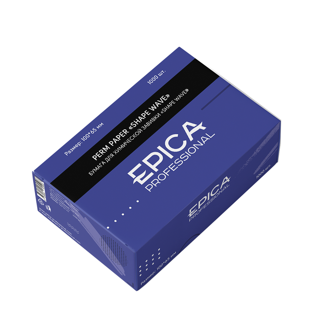 EPICA PROFESSIONAL Бумага для химической завивки 100*65 мм / Shape Wave 1000 листов, фото 1