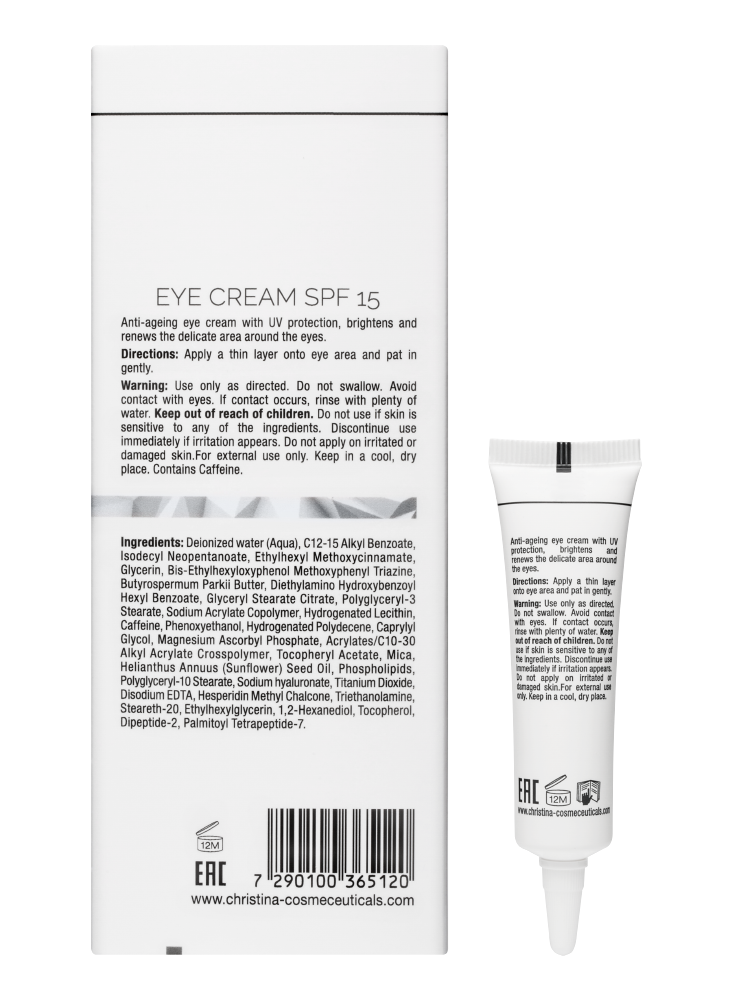 CHRISTINA Крем для кожи вокруг глаз SPF 15 / Eye Cream SPF-15 Illustrious 15 мл, фото 2