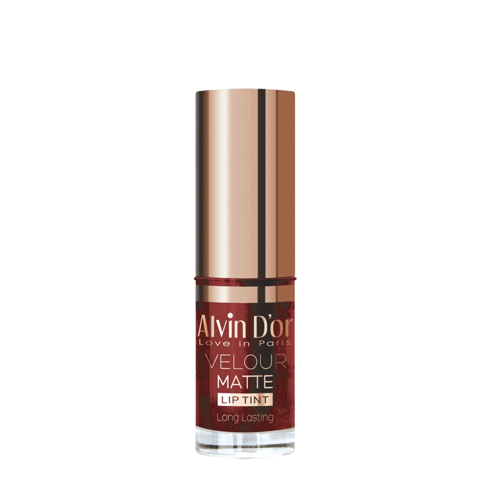 ALVIN D'OR Тинт стойкий для губ с матовым финишем, тон 02 вишня / velour matt lip tint long lasting 5 мл, фото 1