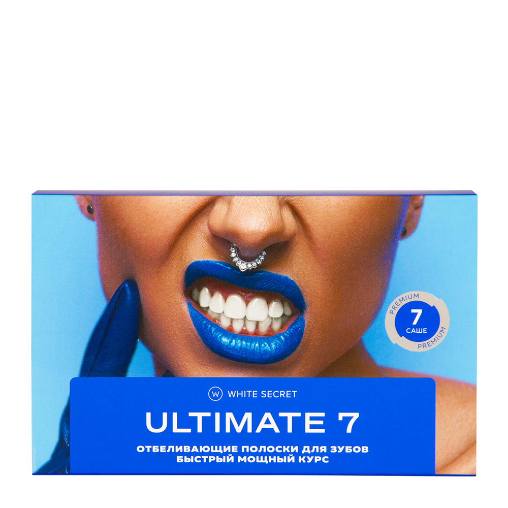 WHITE SECRET Полоски для мощного отбеливания на 4-6 тонов / White Secret Ultimate 7 шт, фото 1