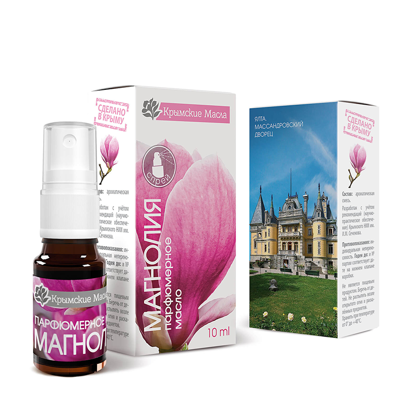 КРЫМСКИЕ МАСЛА Масло парфюмерное, магнолия, спрей / Крымские масла 10 мл, фото 2