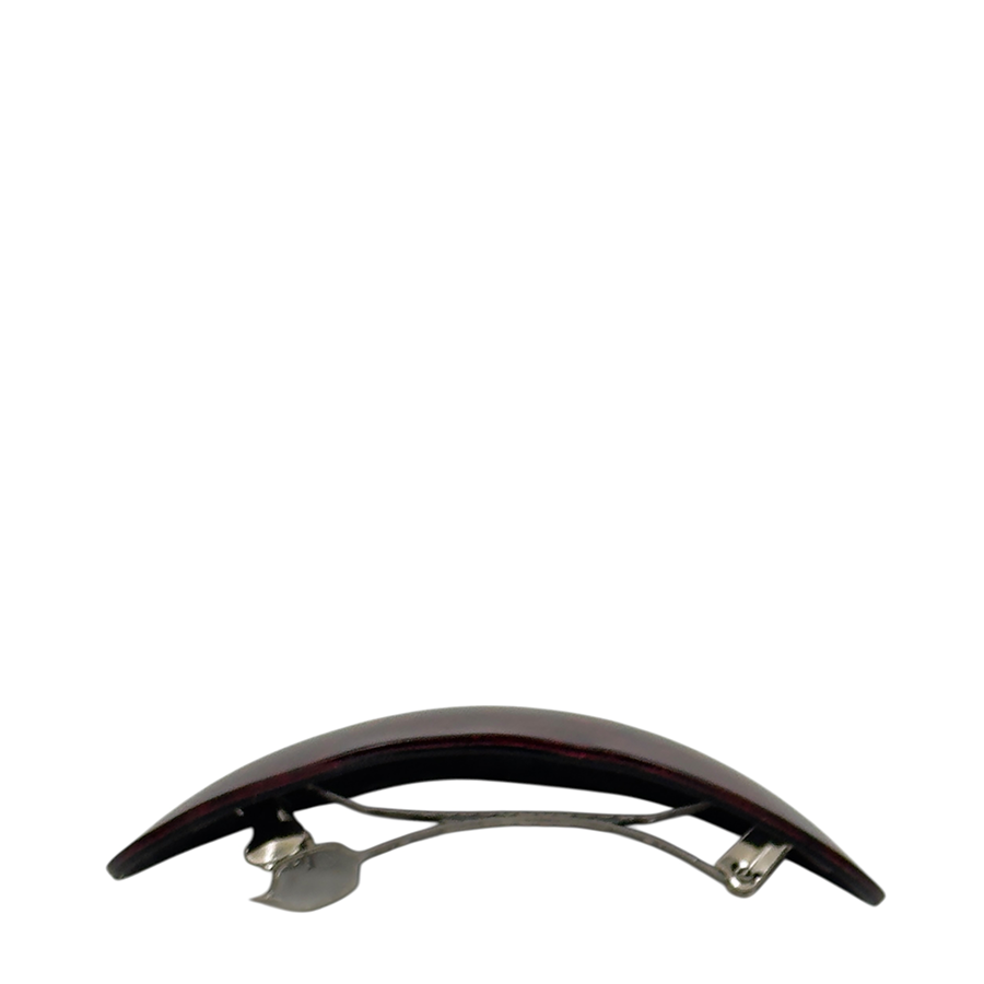 IWOU PROFESSIONAL Заколка - автомат Минерал овальная бордовая 4*10см, фото 3