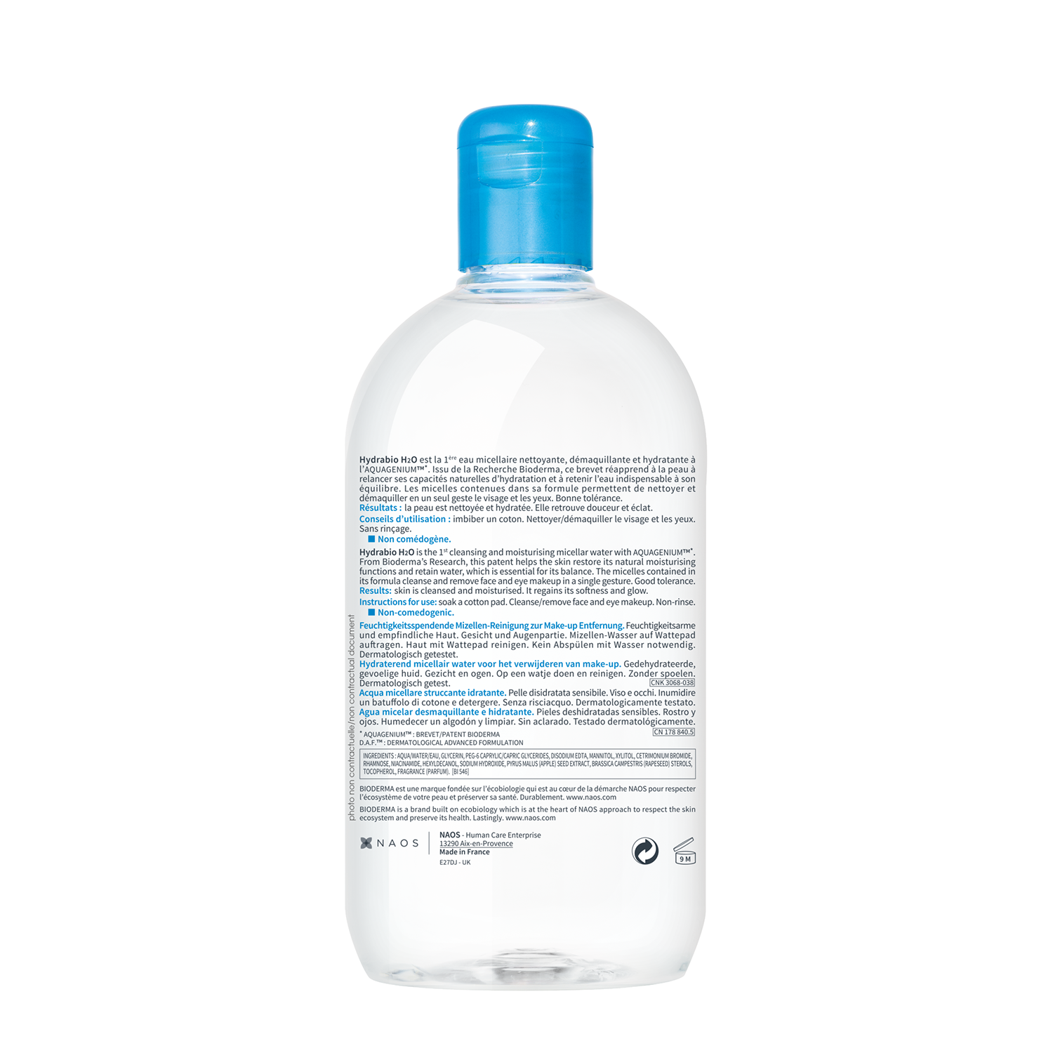 BIODERMA Вода мицеллярная гидрабио / H2O 500 мл, фото 2