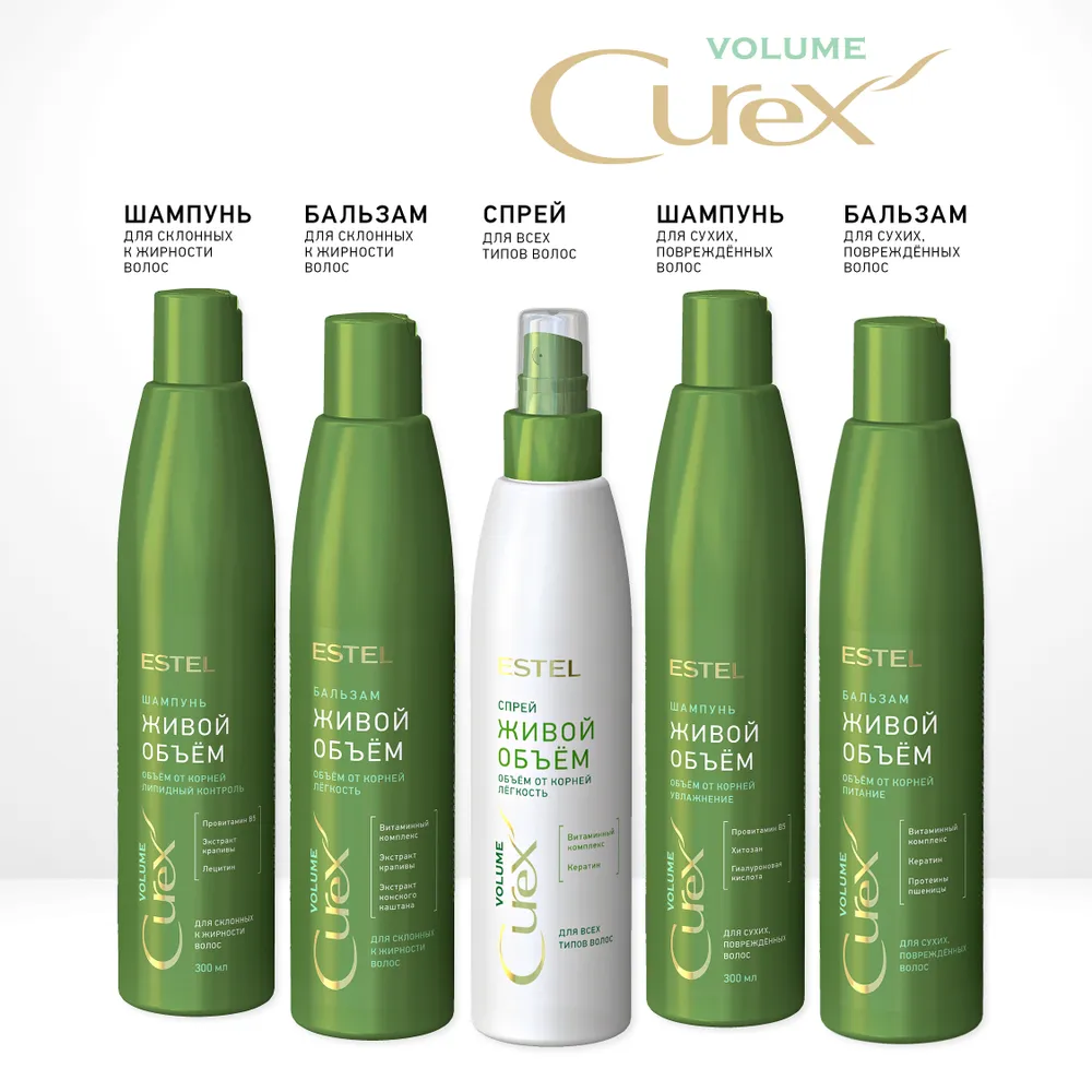 ESTEL PROFESSIONAL Бальзам для придания объема для сухих и поврежденных волос / Curex Volume 250 мл, фото 4