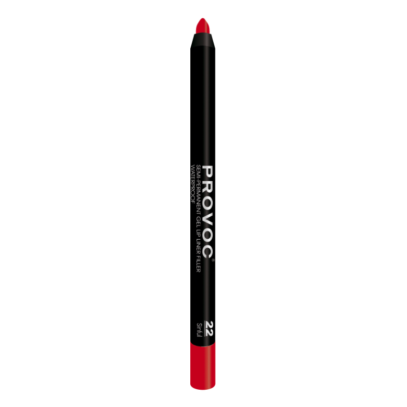 PROVOC Подводка гелевая в карандаше для губ, 22 алый / Gel Lip Liner Sinful  9 г, фото 1