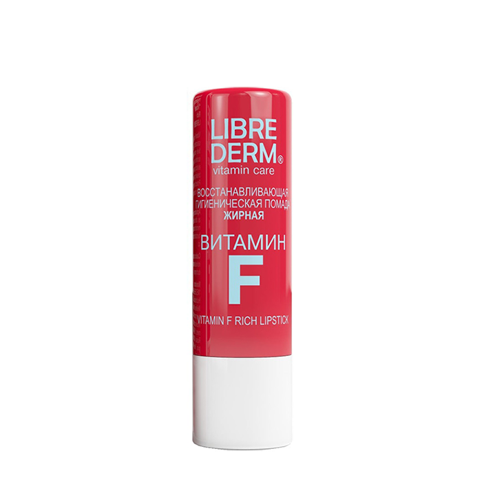 LIBREDERM Помада гигиеническая восстанавливающая жирная / VITAMIN F 4 г, фото 1