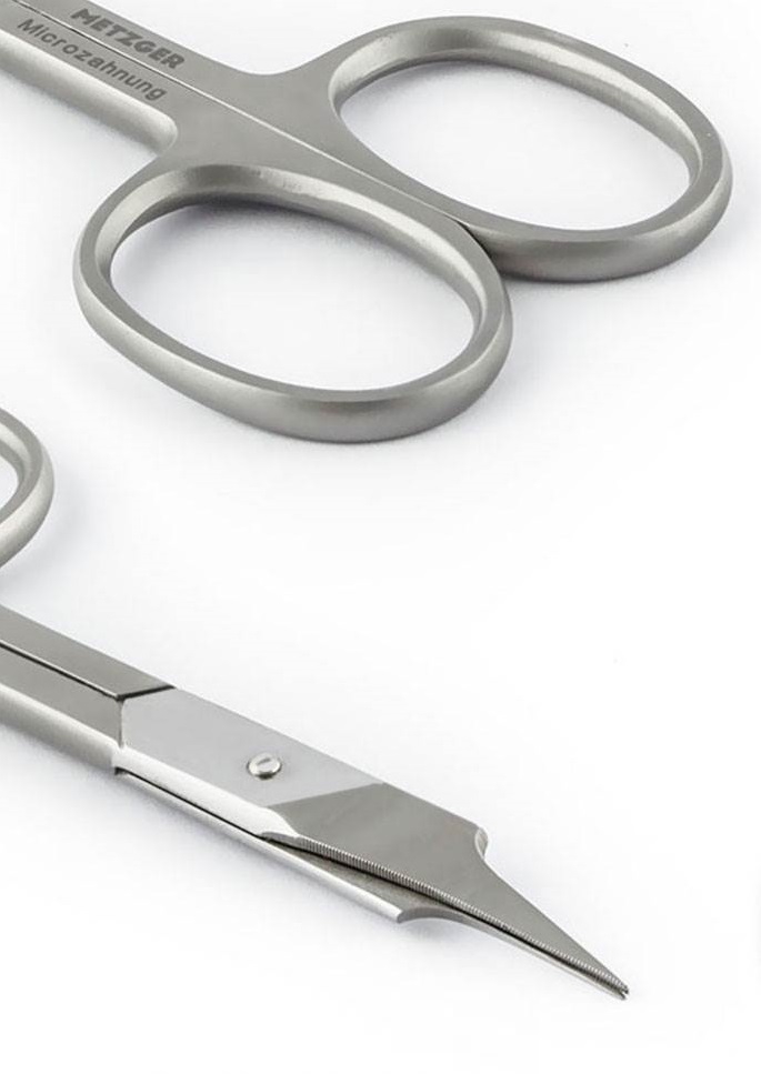 METZGER Ножницы для ногтей NS-795-M (CVD), изогнутые с насечкой, фото 3