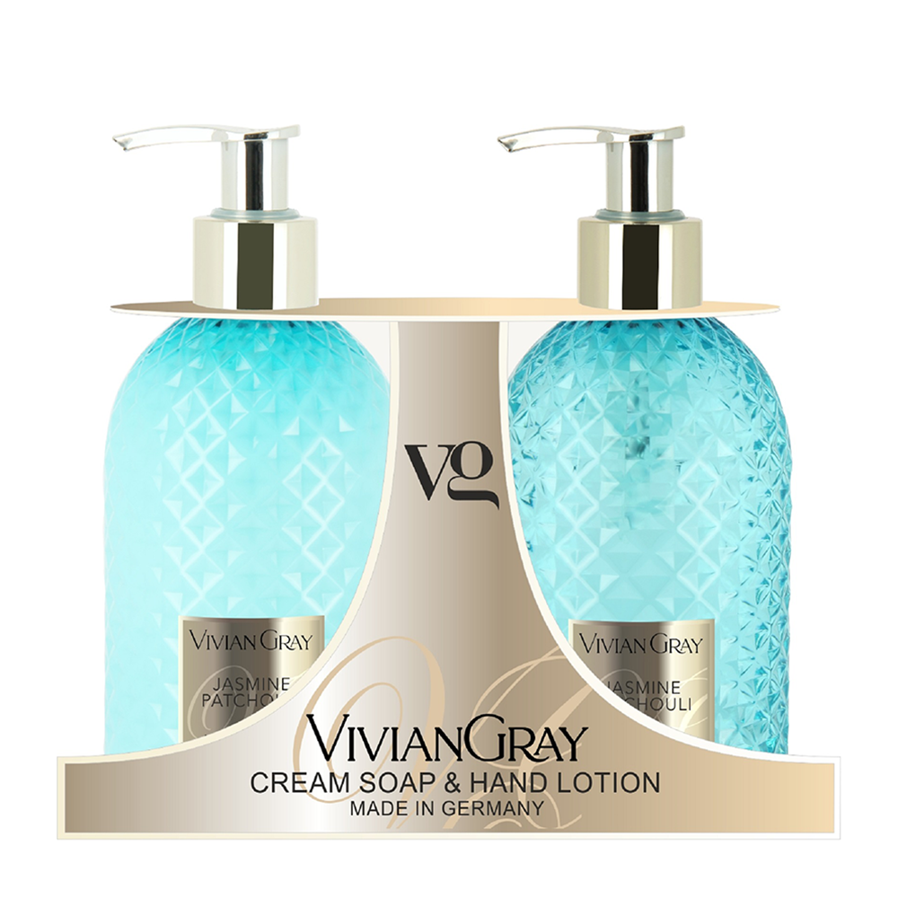 VIVIAN GRAY Набор для рук Жасмин и пачули (крем-мыло 300 мл + лосьон 300 мл) Vivian Gray Set Gemstone Jasmine & Patchouli, фото 1