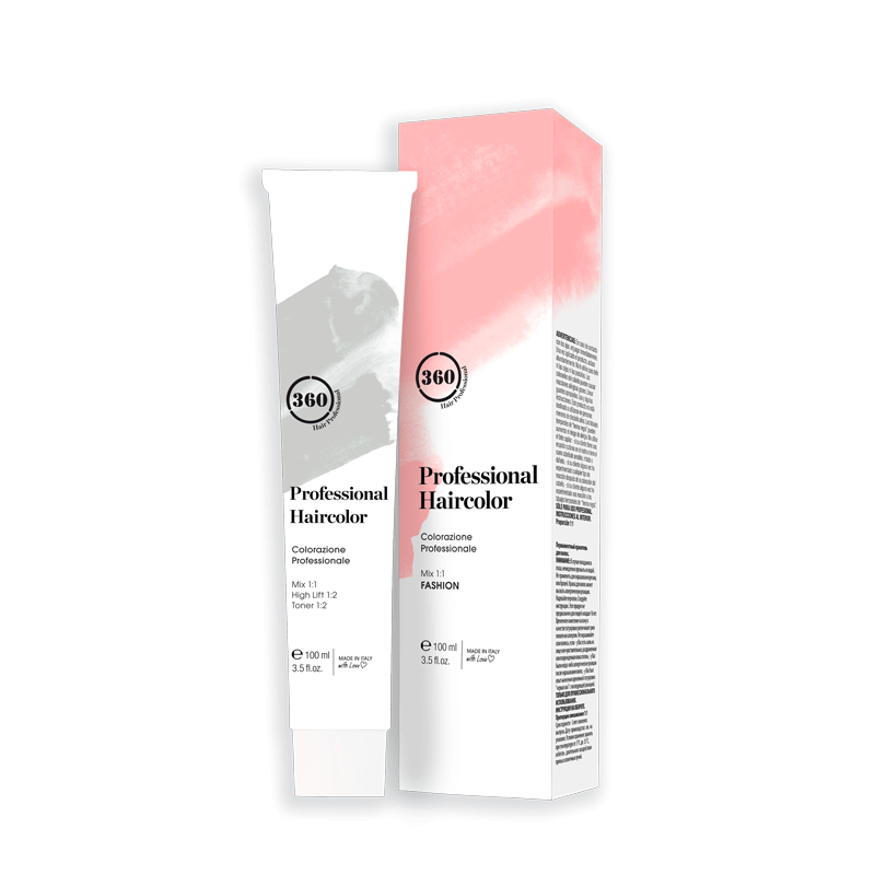 360 HAIR PROFESSIONAL 8.29 краситель перманентный для волос, светлый блондин фиолетовый сандрэ / Permanent Haircolor 100 мл, фото 2