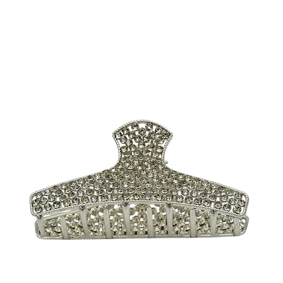 IWOU PROFESSIONAL Краб для волос Паутина из страз серебро 4,5*9см, фото 2