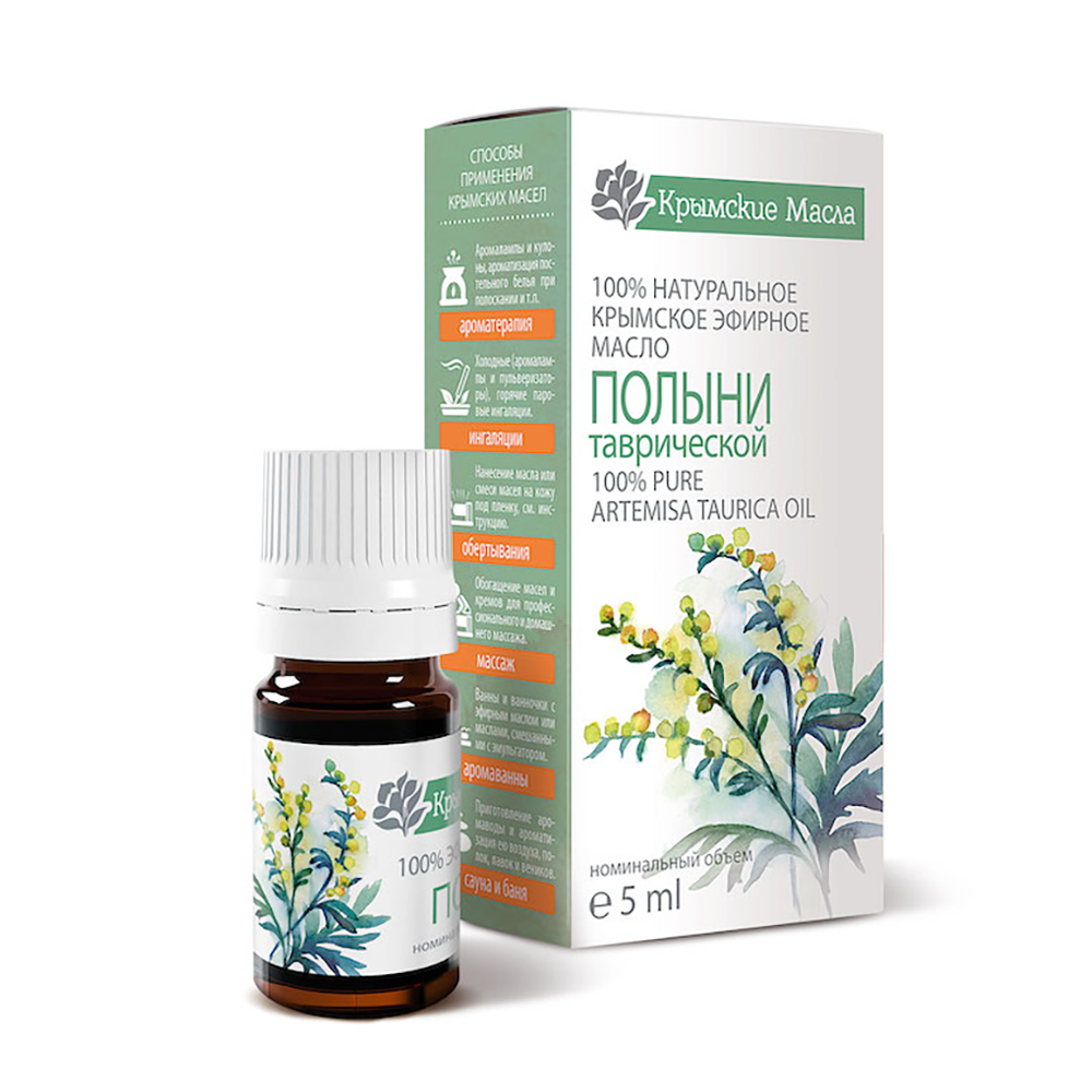КРЫМСКИЕ МАСЛА Масло эфирное полыни, капельный дозатор / Крымские масла 5 мл, фото 2