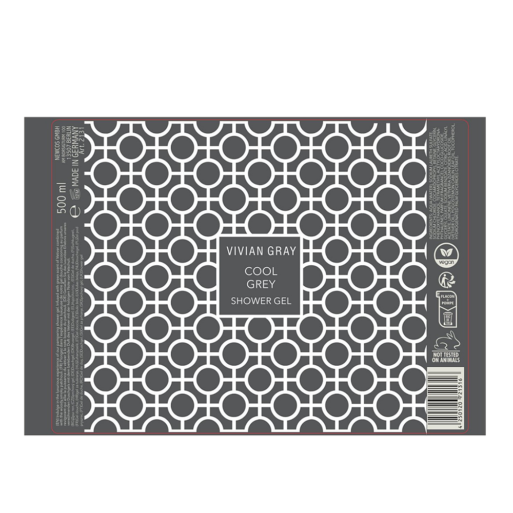 VIVIAN GRAY Гель для душа, холодный-серый / Vivian Gray Geometrical Shower Gel Cool Grey 500 мл, фото 2