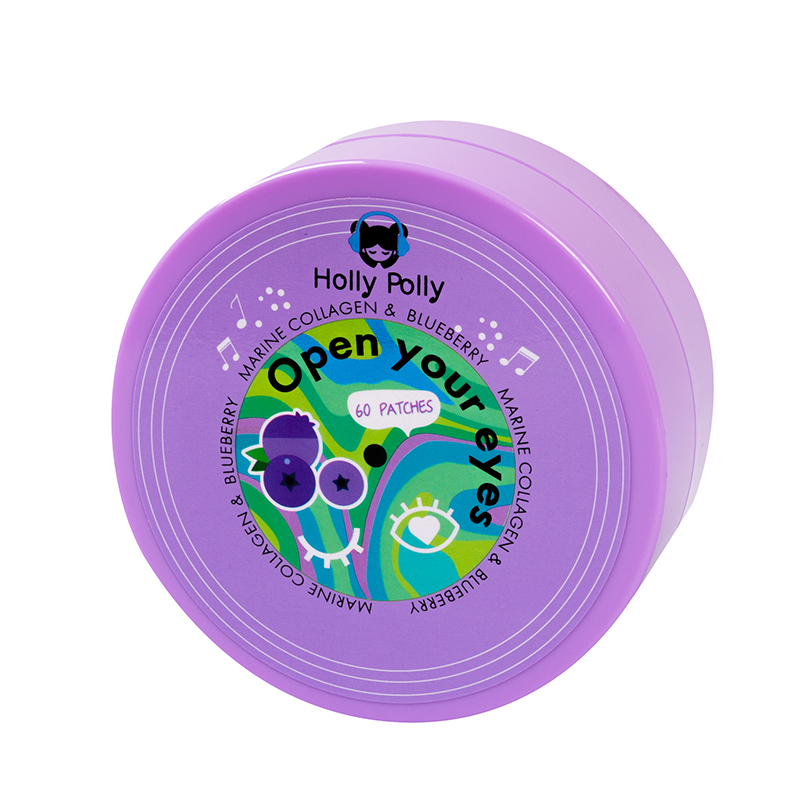 HOLLY POLLY Патчи гидрогелевые для глаз с морским коллагеном и экстрактом черники / Open your eyes 60 шт, фото 2