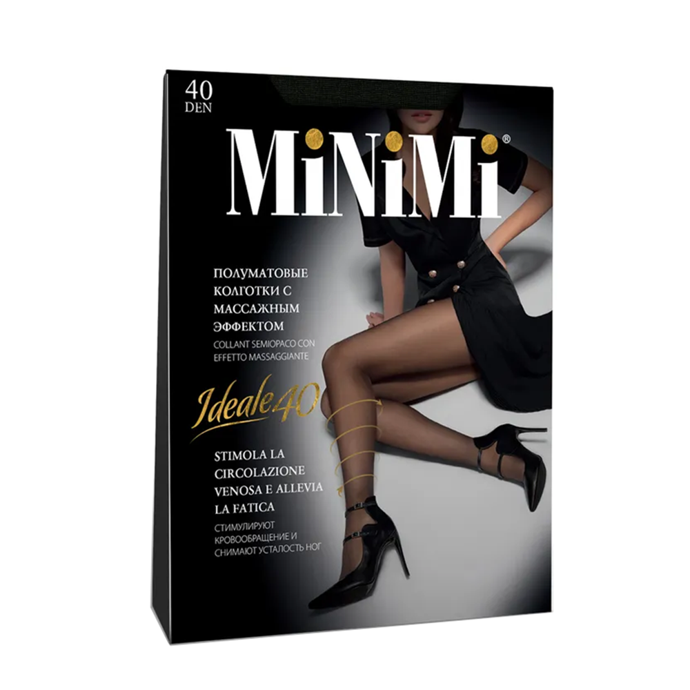 MINIMI Колготки Nero 4 (L), утяжка по ноге / IDEALE 40, фото 1