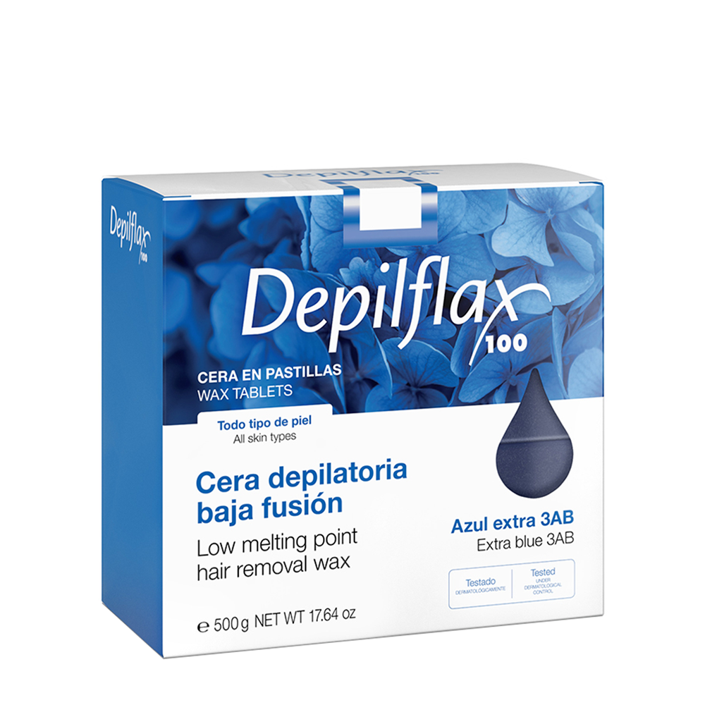 DEPILFLAX 100 Воск горячий в брикетах, азуленовый 500 г, фото 1