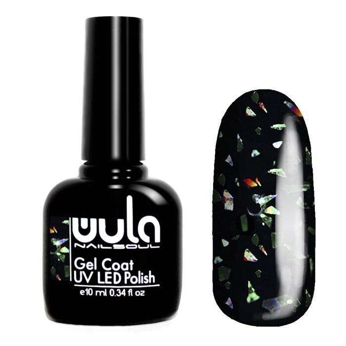WULA NAILSOUL 624 гель-лак для ногтей / Wula nailsoul Glitter Rain 10 мл, фото 1