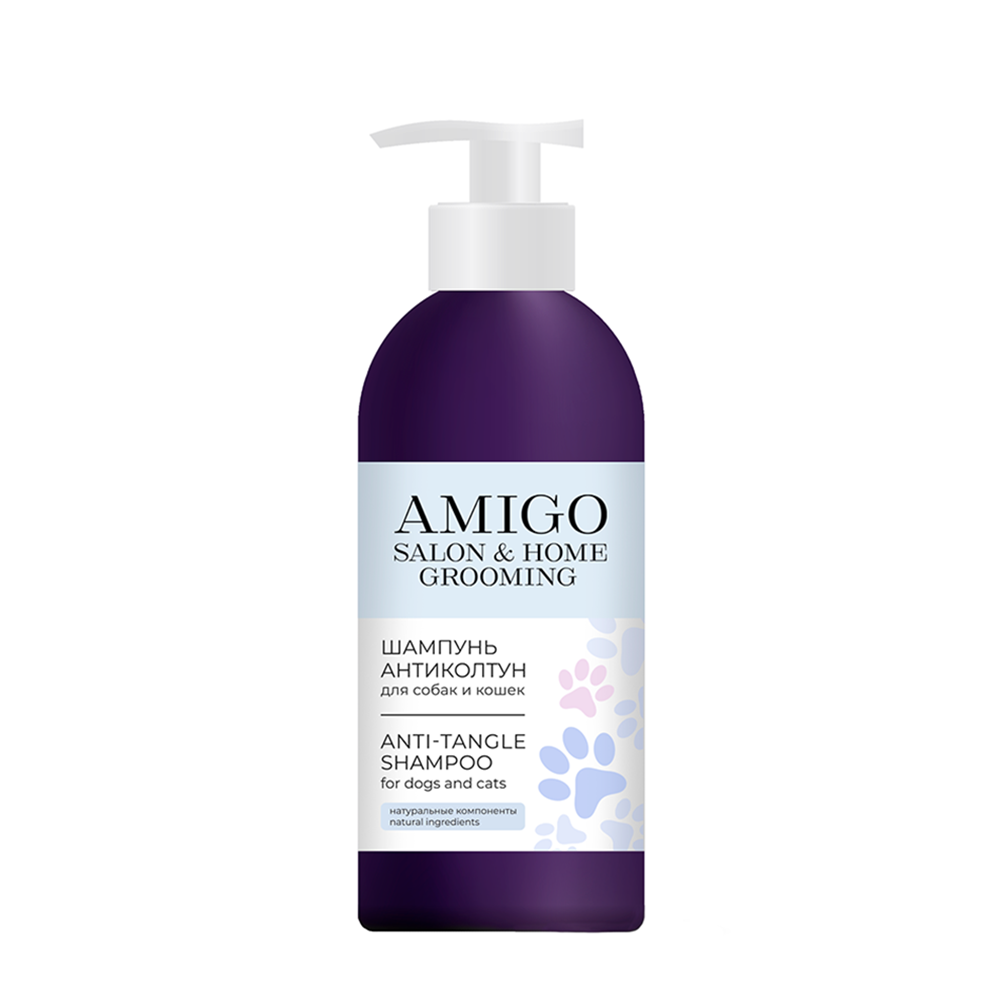 AMIGO Шампунь-антиколтун для собак и кошек / AMIGO 300 мл, фото 1