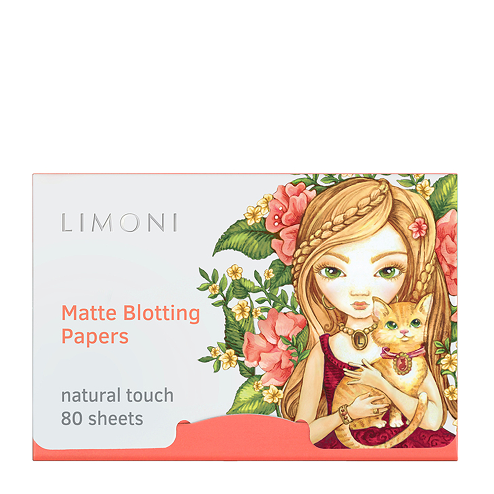 LIMONI Салфетки матирующие для лица / Matte Blotting Papers pink 80 шт, фото 1