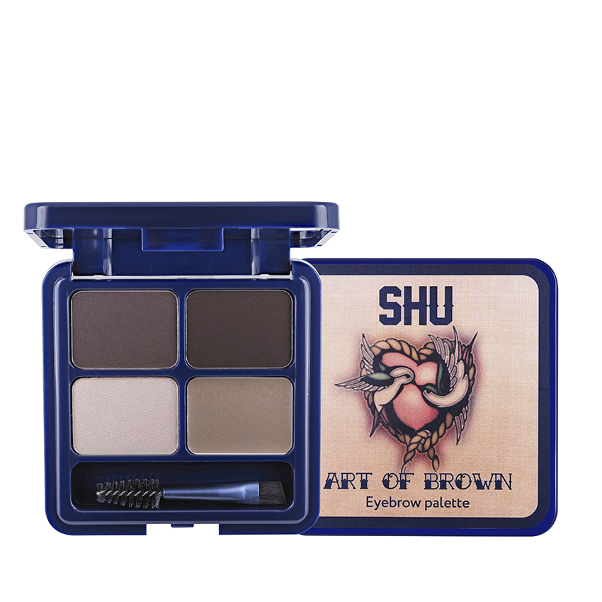 SHU Палетка для макияжа бровей, №202 темно-коричневый / Art Of Brown 4,4 гр, фото 3