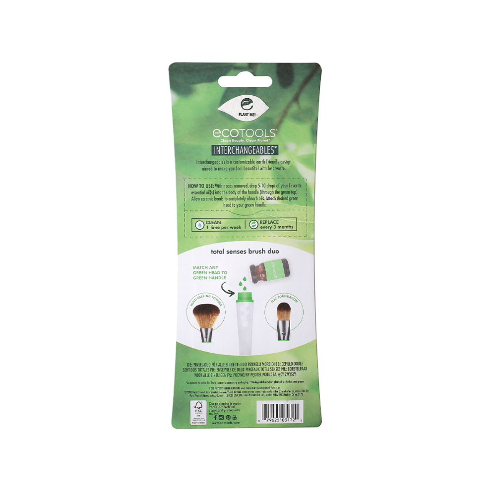 ECOTOOLS Набор кистей для макияжа / Total Senses Brush Duo, фото 4