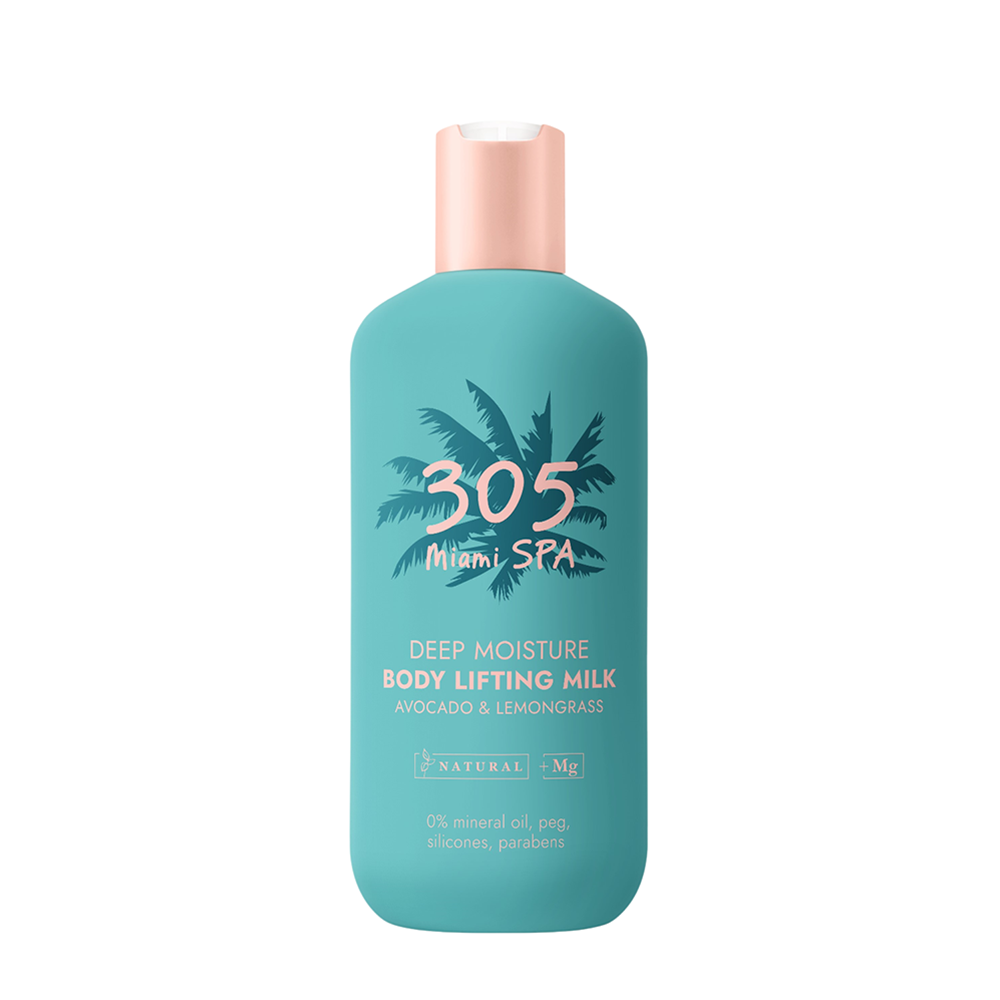 305 Miami SPA Молочко–лифтинг для тела Глубокое увлажнение / DEEP MOISTURE BODY LIFTING MILK AVOCADO & LEMONGRASS 250 мл, фото 1