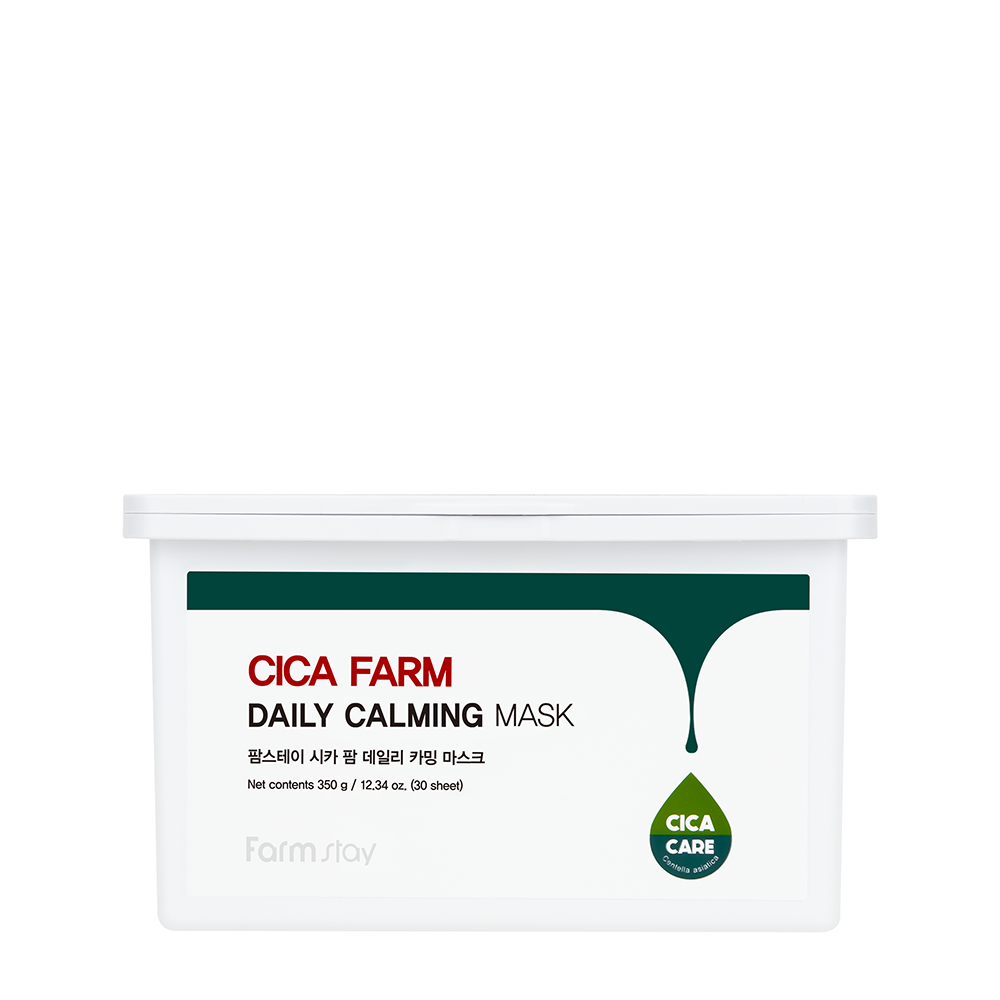 FARMSTAY Маска тканевая успокаивающая для лица с центеллой / Cica Farm Daily Calming Mask 30 шт, фото 1