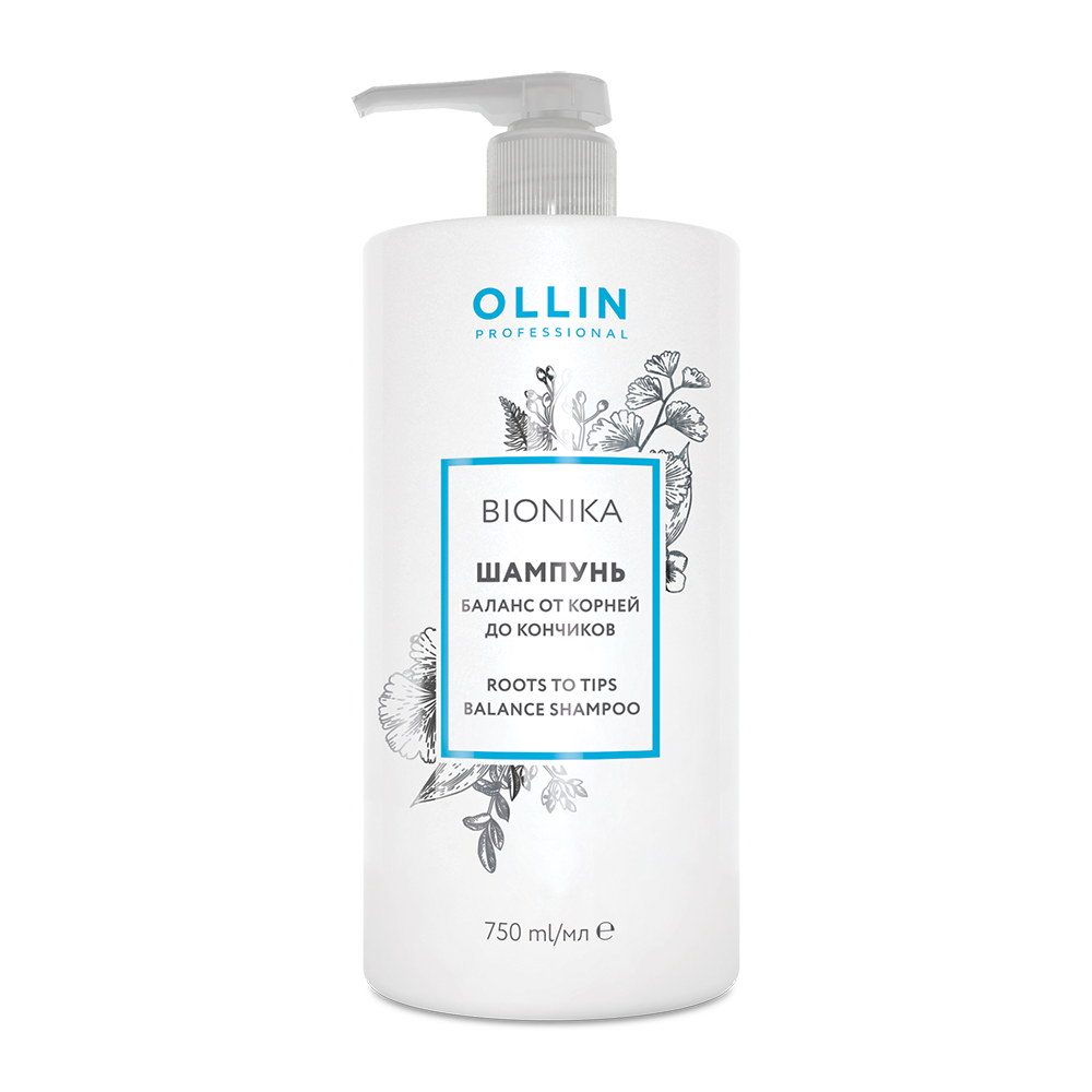 OLLIN PROFESSIONAL Шампунь Баланс от корней до кончиков / Roots To Tips Balance Shampoo BioNika 750 мл, фото 1