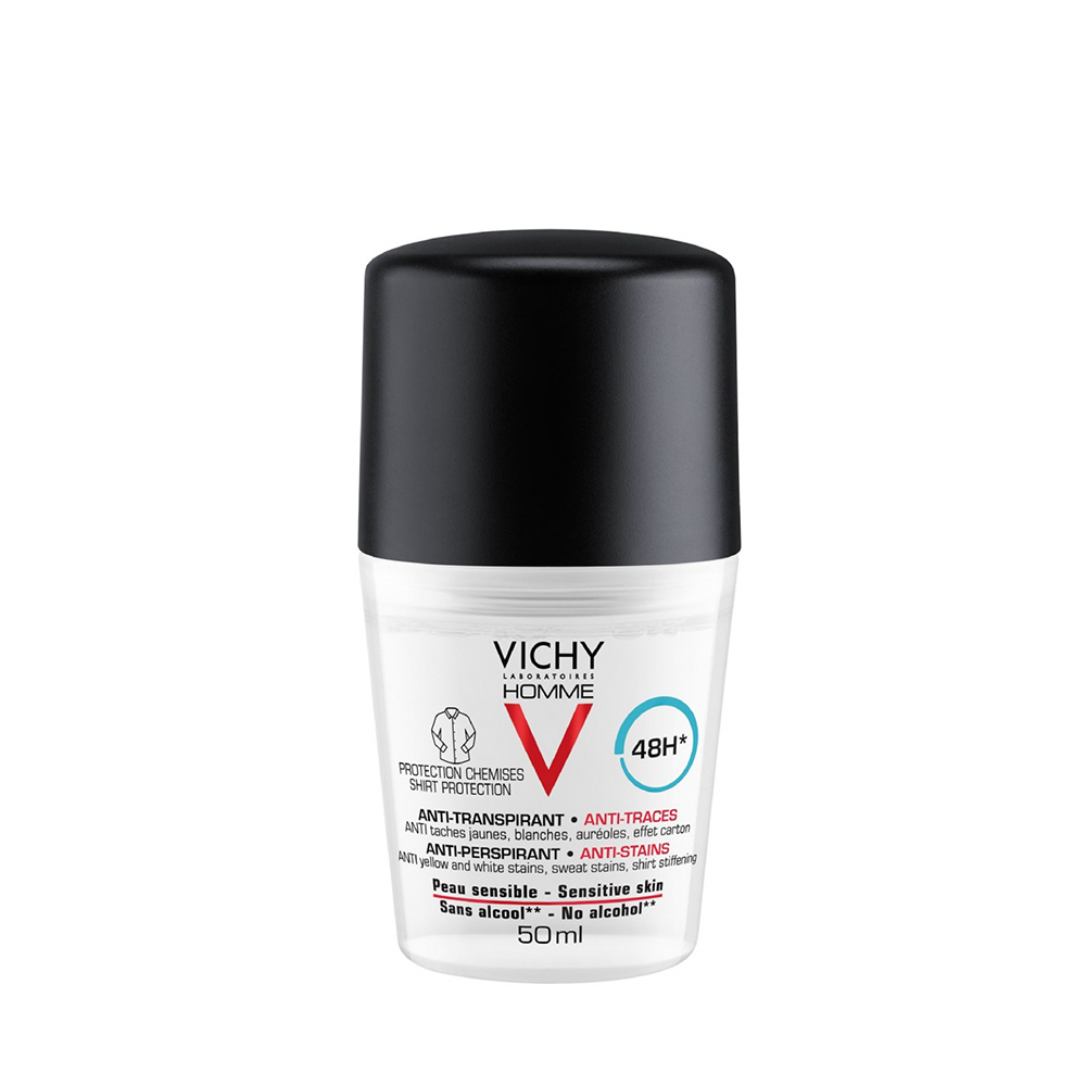 VICHY Дезодорант-антиперспирант против пятен 48 часов / Vichy Homme 50 мл, фото 1