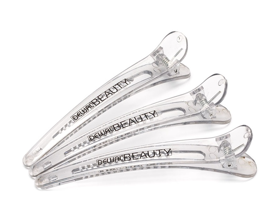 DEWAL BEAUTY Зажимы для волос, серые прозрачные 5 шт, фото 1