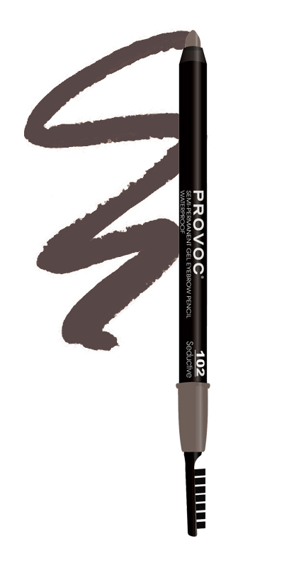 PROVOC Подводка гелевая в карандаше для бровей, 102 коричневый / Eye Brow Liner, фото 3