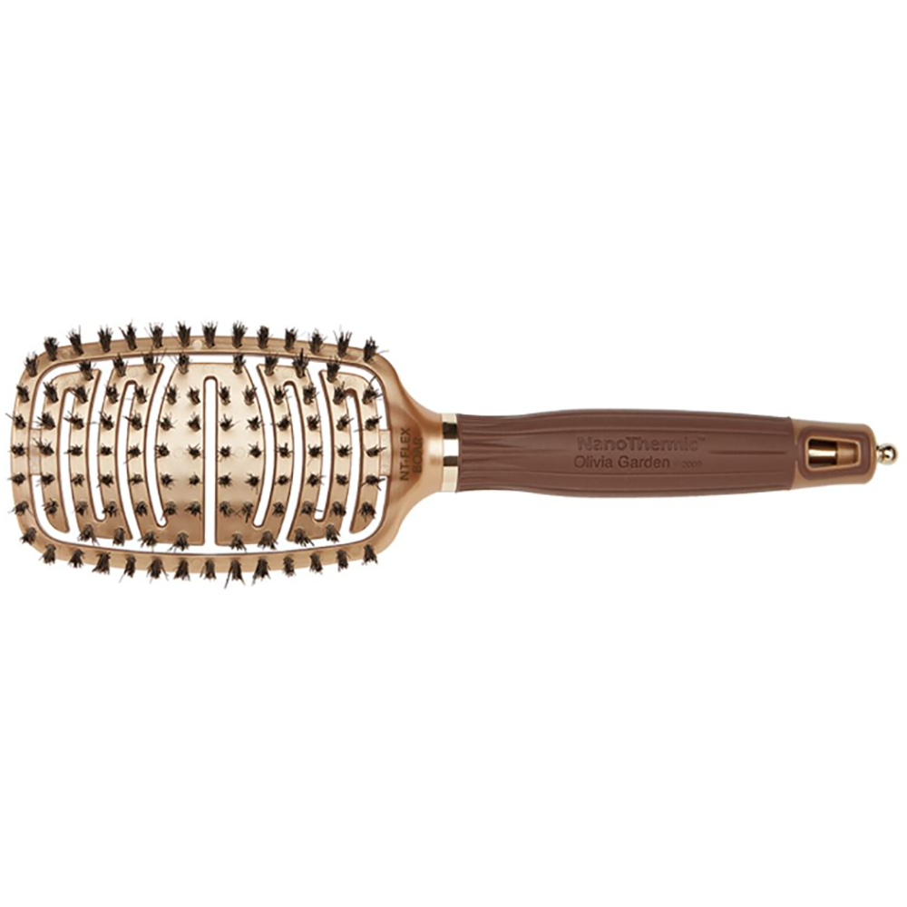 OLIVIA GARDEN Щетка Ceramic+Ion Nano Thermic Flex Boar BR-NT1PC-FLBOA, фото 1