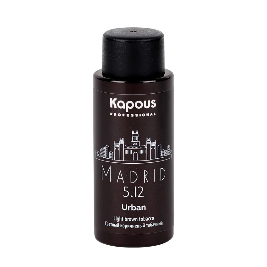 KAPOUS 5.12 краситель жидкий полуперманентный для волос, Мадрид / LC Urban 60 мл, фото 2