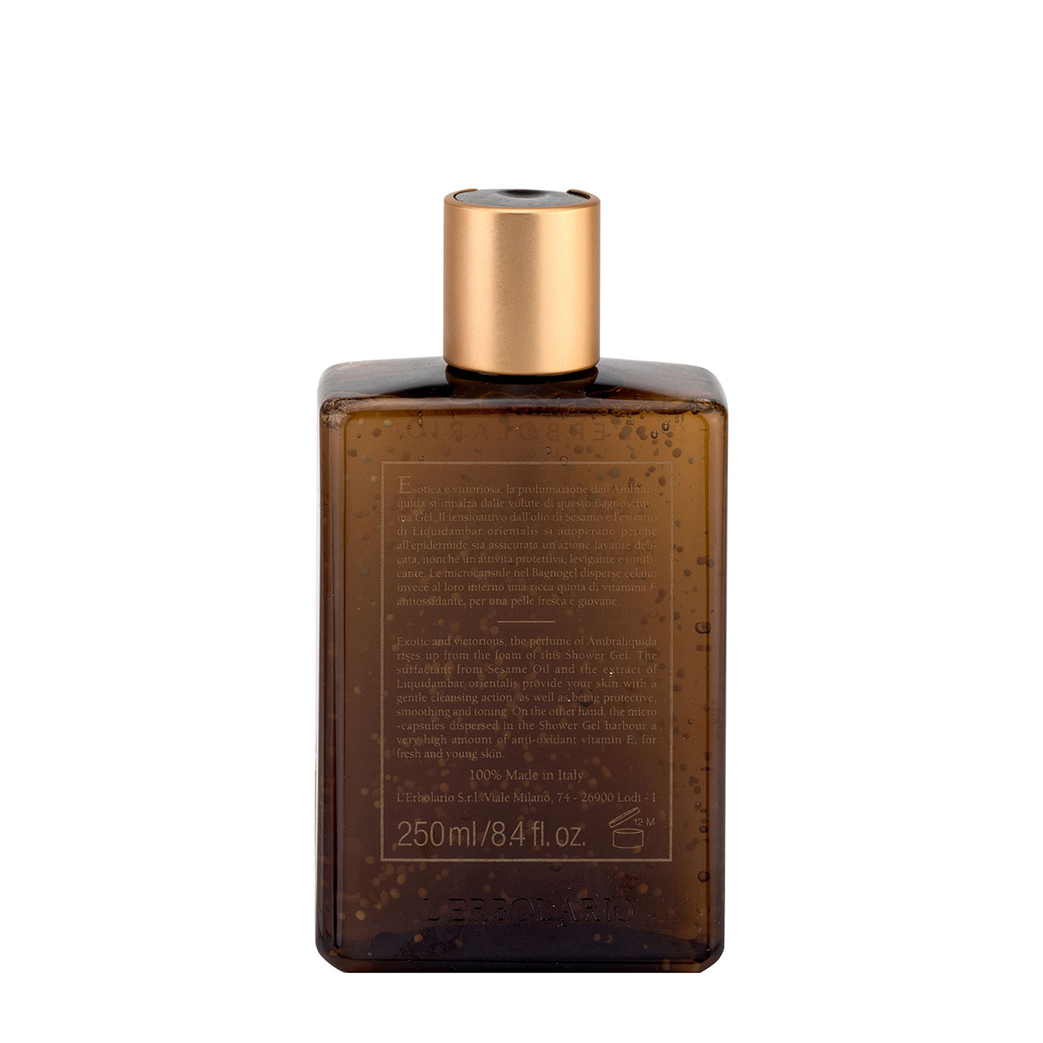 LERBOLARIO Гель для душа с витамином Е / Ambraliquida Bath Gel With Vitamin E 250 мл, фото 3