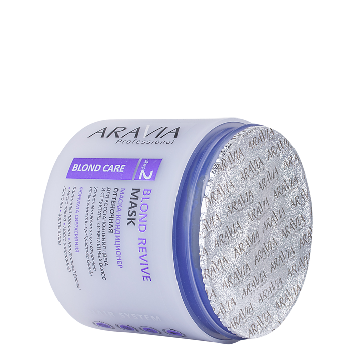ARAVIA Professional Маска-кондиционер оттеночная для восстановления цвета и структуры осветленных волос / Blond Revive Mask 300 мл, фото 5