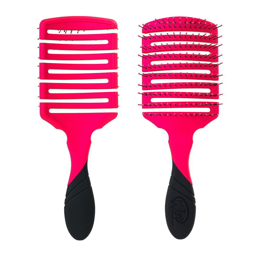 WET BRUSH Щетка для быстрой сушки волос с мягкой ручкой, прямоугольная розовая / PRO FLEX DRY PADDLE PINK, фото 4