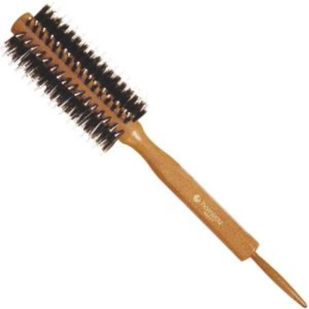 HAIRWAY Брашинг STYLE на деревянной основе, натуральная  щетина, белые штифты 18 мм, фото 1