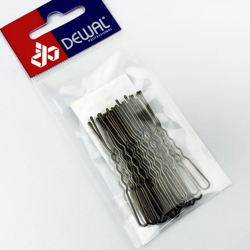 DEWAL PROFESSIONAL Шпильки коричневые, волна 60 мм, 60 шт/уп (на блистере), фото 2