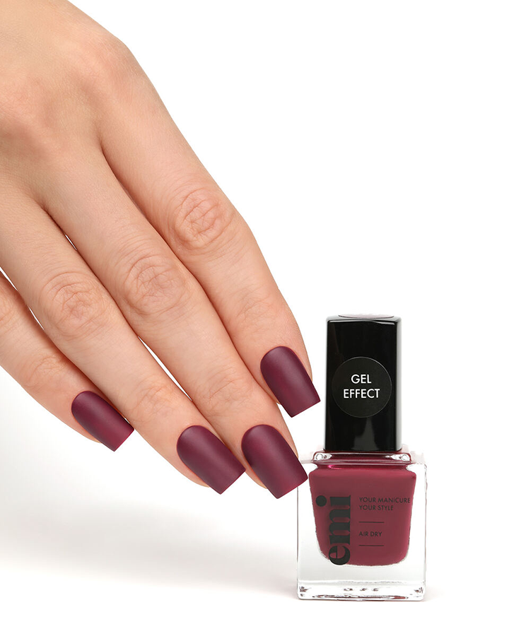 E.MI 222 лак ультрастойкий, Багровые реки / Gel Effect 9 мл, фото 2