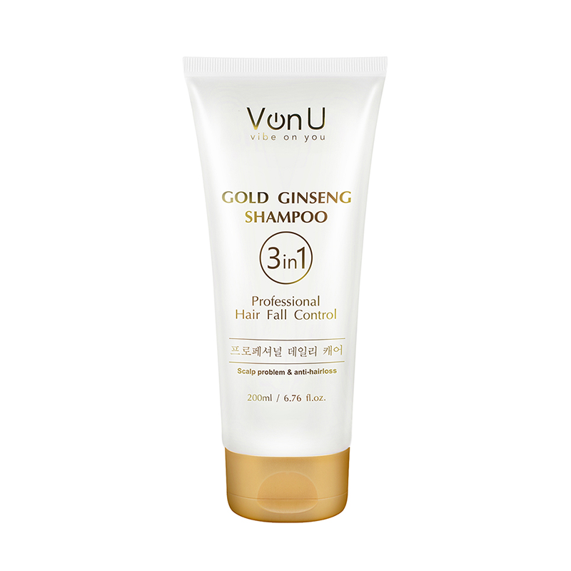 VON-U Шампунь для волос с экстрактом золотого женьшеня / Ginseng Gold Shampoo 200 мл, фото 1
