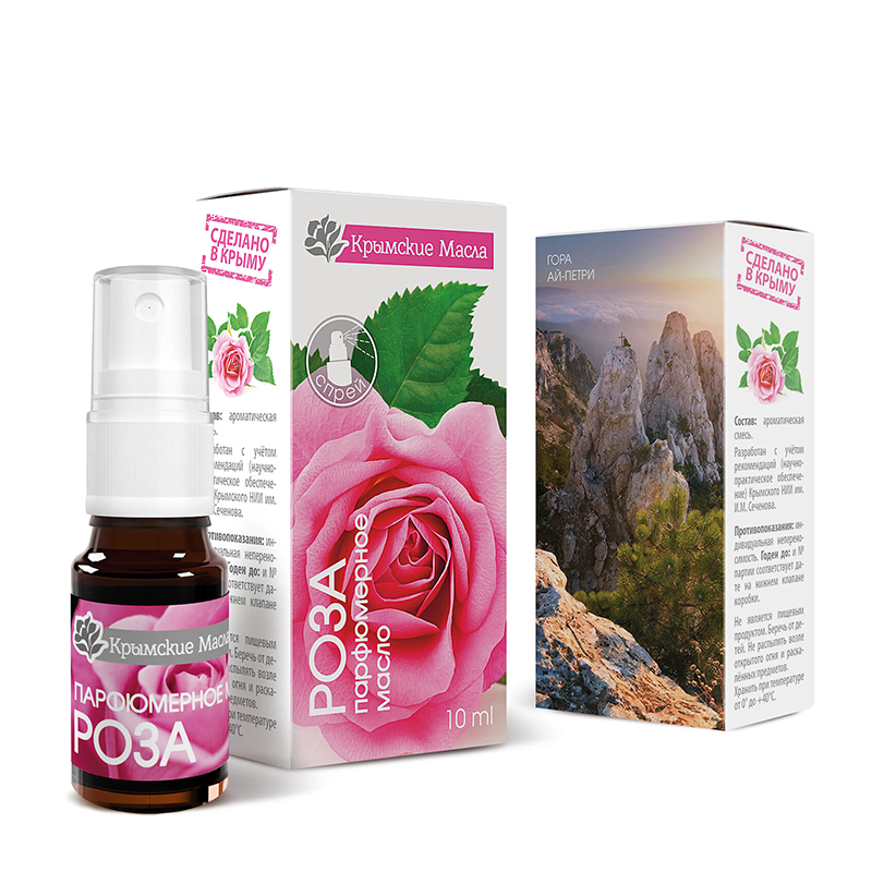 КРЫМСКИЕ МАСЛА Масло парфюмерное, роза, спрей / Крымские масла 10 мл, фото 2