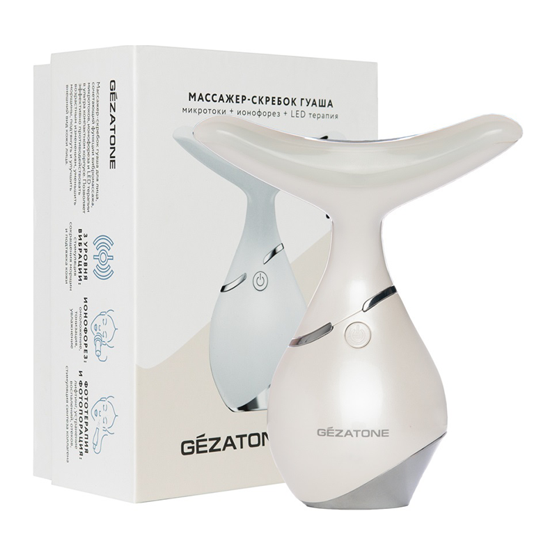 GEZATONE Массажер-скребок гуаша и микротоки для лица m915, фото 4