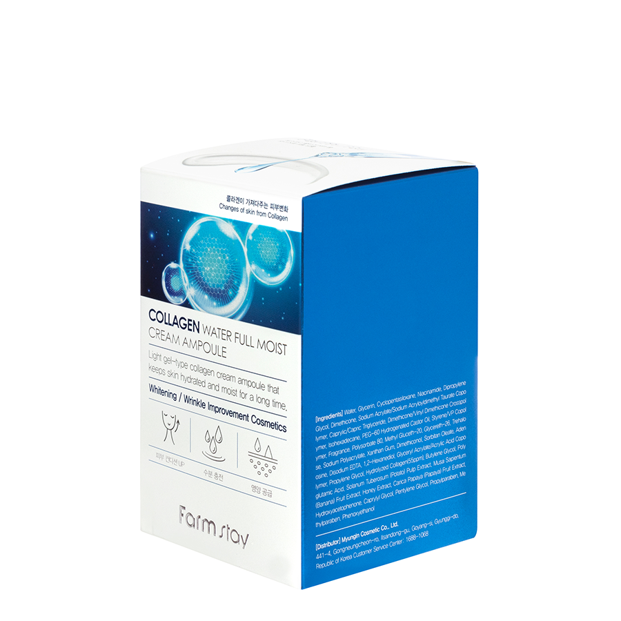 FARMSTAY Сыворотка интенсивно увлажняющая для лица с коллагеном / Collagen Water Full Moist Cream Ampoule 250 мл, фото 4