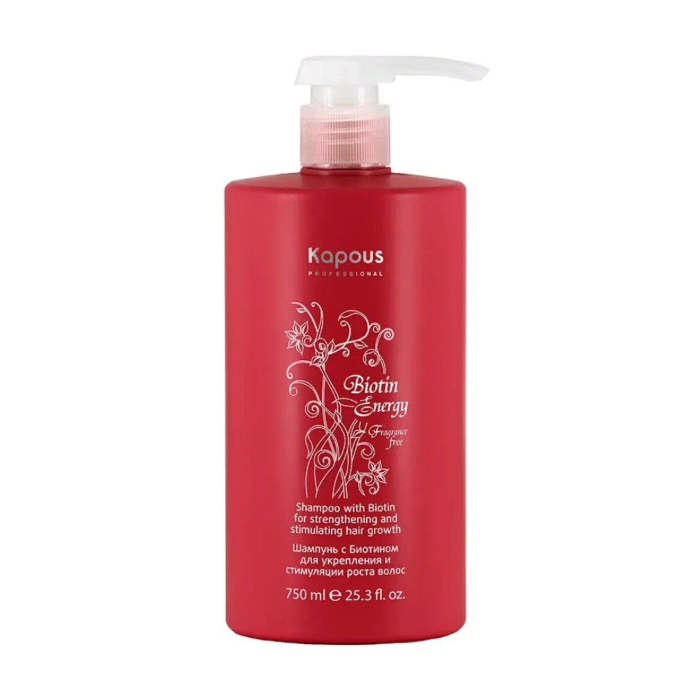 KAPOUS Шампунь с биотином для укрепления и стимуляции роста волос / Biotin Energy 750 мл, фото 1