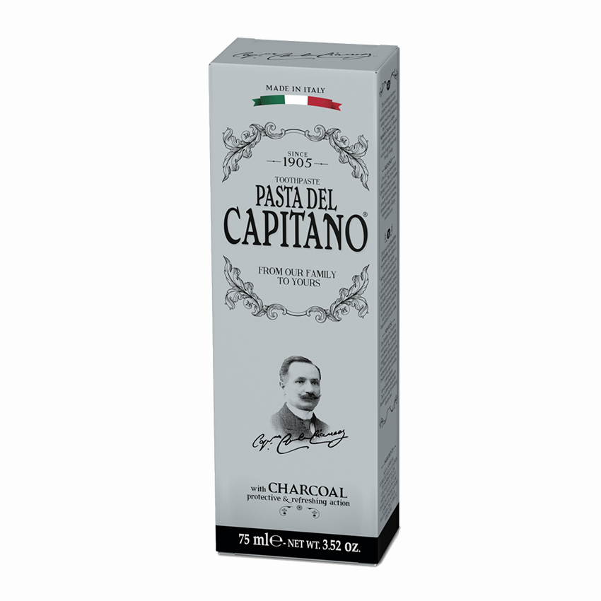 PASTA DEL CAPITANO Паста зубная с древесным углем / 1905 Charcoal 75 мл, фото 2