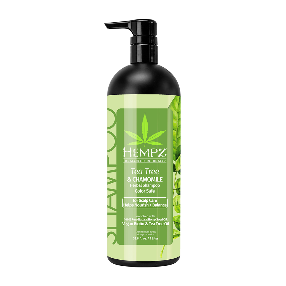 HEMPZ Шампунь Здоровые волосы чайное дерево и ромашка / Tea Tree & Chamomile Herbal Shampoo 1000 мл, фото 1