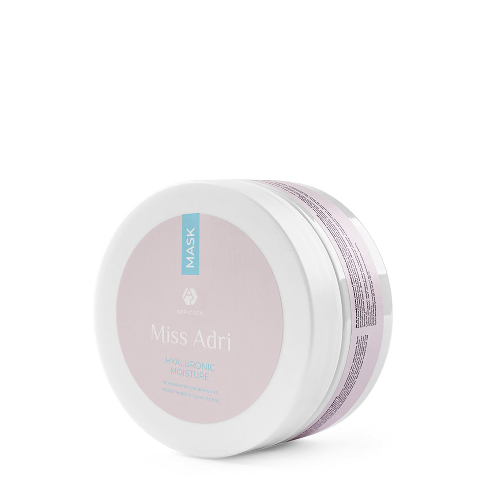 ADRICOCO Маска увлажняющая для волос с гиалуроновой кислотой / ADRICOCO Miss Adri Hyaluronic moisture 200 мл, фото 1