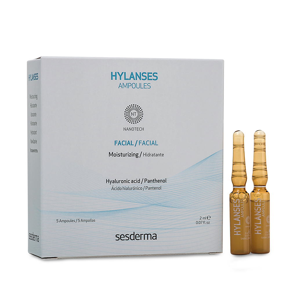 SESDERMA Средство увлажняющее для лица в ампулах / HYLANSES Ampoules 5 х 2 мл, фото 2
